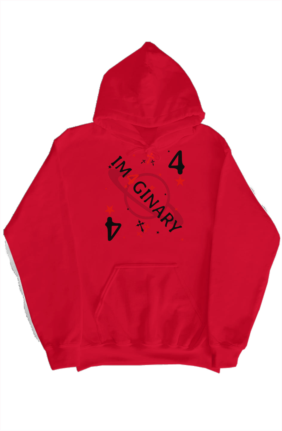 red imaginary hoodie